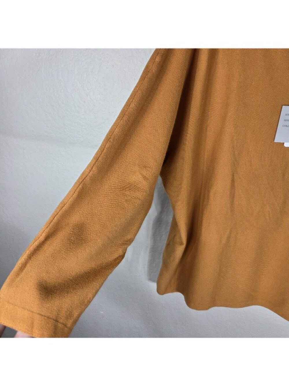 Liv Milano Mustard Yellow Embellished Pullover Dolman Sleeve Sweater Size L - Picture 6 of 16